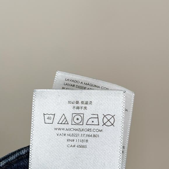 Michael Kors Cotton Stretch Skinny Jeans Womens Size 2 Blue Factory Fading - Picture 11 of 11